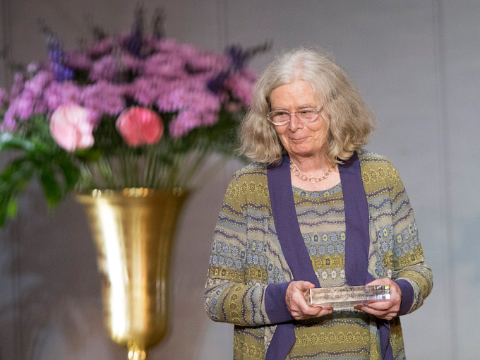 Karen Uhlenbeck is the first woman to win the Abel Prize since it was first awarded in 2003. Photo: Terje Bendiksby / NTB scanpix.